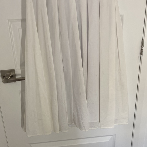 CATHERINE MALANDRINO - Midi dress white skater style strapless size 6 - Picture 4 of 6